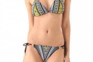 Red Carter Azteca Triangle Bikini Top