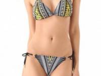 Red Carter Azteca Triangle Bikini Top