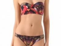 Red Carter Birds of Paradise Bikini Top