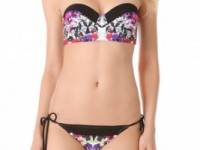 Red Carter Floriculture Bikini Top