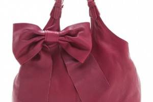 RED Valentino Leather Bow Hobo