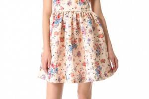 RED Valentino Polka Dot Flower Dress