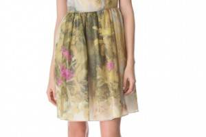 RED Valentino Tropical Landscape Organza Dress