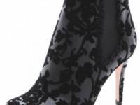 RED Valentino Velvet Flocked Booties