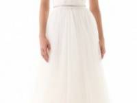 Reem Acra Virtue Strapless Gown