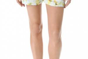 Richard Chai Love Layered Floral Flared Shorts