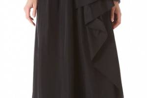 Robert Rodriguez Belted Cascade Long Skirt