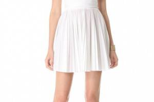 Robert Rodriguez Pleated Cutout Dress