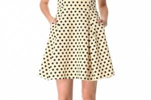 Rochas Sleeveless Polka Dot Dress