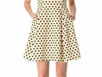 Rochas Sleeveless Polka Dot Dress