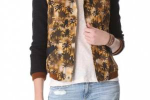 Roseanna Hawke Palm Tree Bomber Jacket