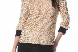 Roseanna Terry Leopard V Back Blouse