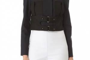Rue du Mail Double Buckle Cropped Jacket