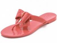 Salvatore Ferragamo Bali Jelly Thong Sandals with Quilted Bow