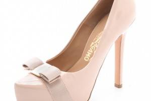 Salvatore Ferragamo Trilly Platform Pumps with Bow