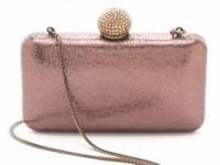 Serpui Marie Metallic Leather Minaudiere