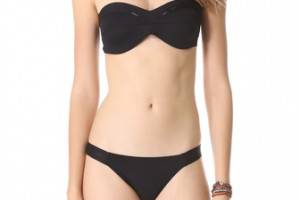 Seventh Wonderland Tiramisu Split Binding Bandeau Bikini