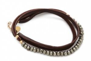 Shashi Rachel Small Leather Wrap Bracelet