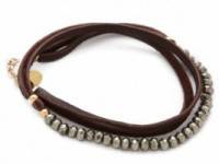 Shashi Rachel Small Leather Wrap Bracelet