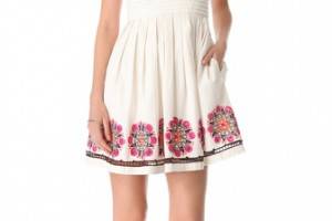 Shoshanna Embroidered Lynette Dress