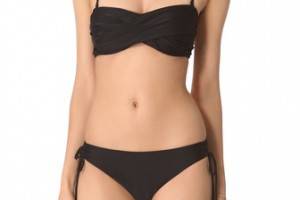 Shoshanna Twist Bandeau Bikini Top