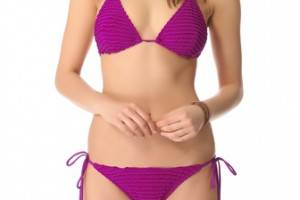 Shoshanna Ultraviolet Triangle Bikini Top