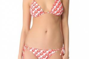 Shoshanna Zulu Eyelet Triangle Bikini Top