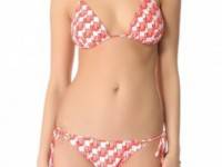 Shoshanna Zulu Eyelet Triangle Bikini Top