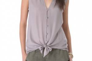 Soft Joie Fanning Button Down Blouse