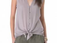 Soft Joie Fanning Button Down Blouse