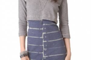 SOLOW Cropped Pullover with Deep V