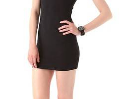 SOLOW Feather Jersey Tank Dress