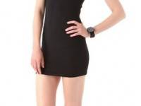 SOLOW Feather Jersey Tank Dress