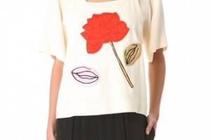 Sonia Rykiel Satin Crepe Top