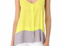 Splendid Colorblock Button Down Tank