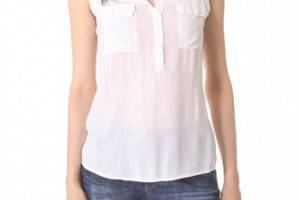 Splendid Pocket Sleeveless Shirt