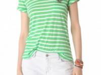 Splendid Scoop Back Stripe Tee