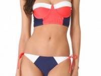 Splendid Sunblock Bustier Bikini Top