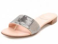 Stuart Weitzman Mailroom Chainmail Slide Sandals