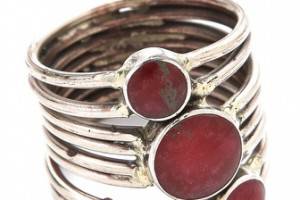 SunaharA Malibu Red Stone Sonic Ring