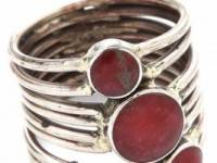 SunaharA Malibu Red Stone Sonic Ring