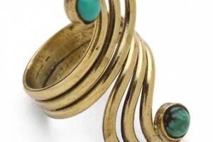 SunaharA Malibu Turquoise Double Mid Knuckle Ring