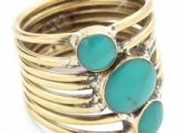 SunaharA Malibu Turquoise Stone Sonic Ring