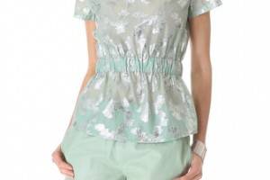 SUNO Cinched Waist Top