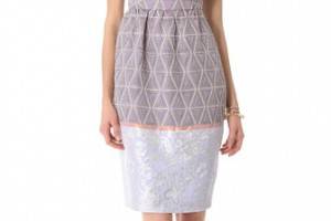 SUNO Round Neck Tulip Dress