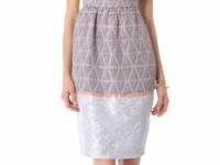 SUNO Round Neck Tulip Dress