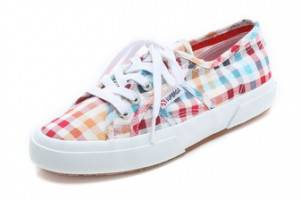 Superga Madras Lace Up Sneakers