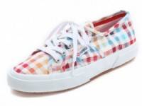 Superga Madras Lace Up Sneakers