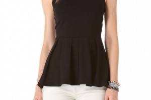 Susana Monaco Edie Peplum Top