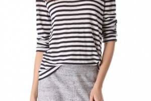 T by Alexander Wang Striped Long Sleeve Tee